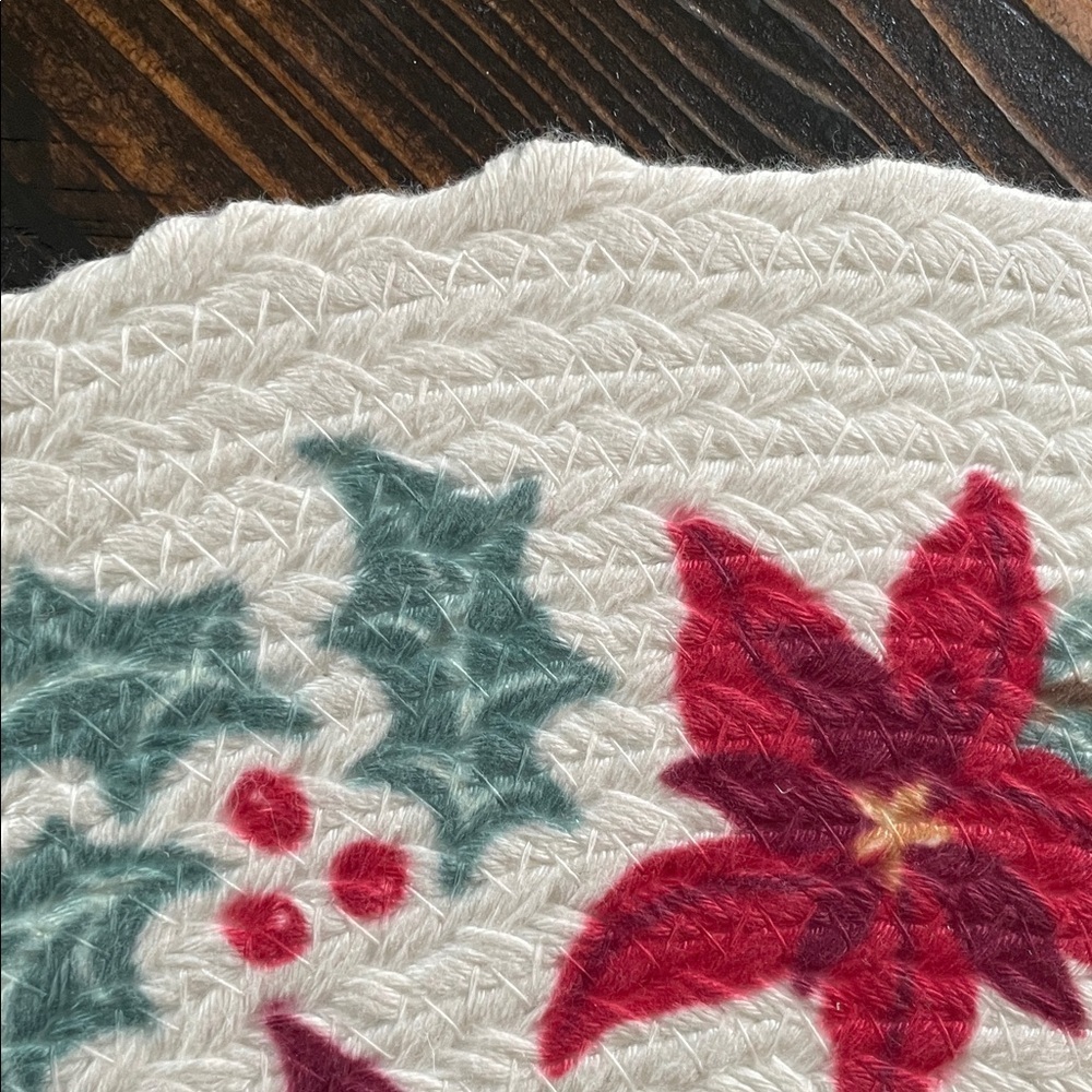 St. Nicholas Square Red and Green Christmas Placemats - Picture 4 of 4